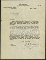 Letter to Mrs. C.W.M. Poynter from Brigadier General James F. McKinley (correspondence),  March 2, 1933<blockquote class="juicy-quote">"Dr. Walker’s name was stricken permanently from the Medal of Honor list."</blockquote><div class="view-evidence"><a href="https://doctress.org/islandora/object/islandora:1494/story/islandora:1527" class="btn btn-primary custom-colorbox-load"><span class="glyphicon glyphicon-search"></span> Evidence</a></div>